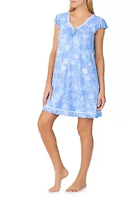 Short Sleeve Printed Chemise