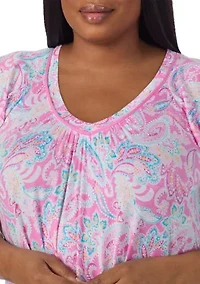 Short Sleeve Printed Chemise