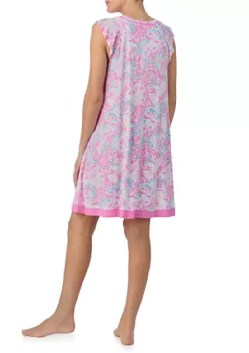 Short Sleeve Printed Chemise