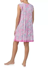 Short Sleeve Printed Chemise