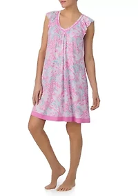 Short Sleeve Printed Chemise