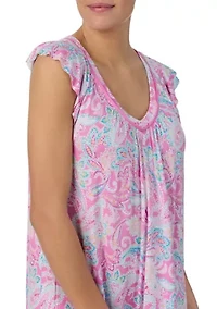 Short Sleeve Printed Chemise