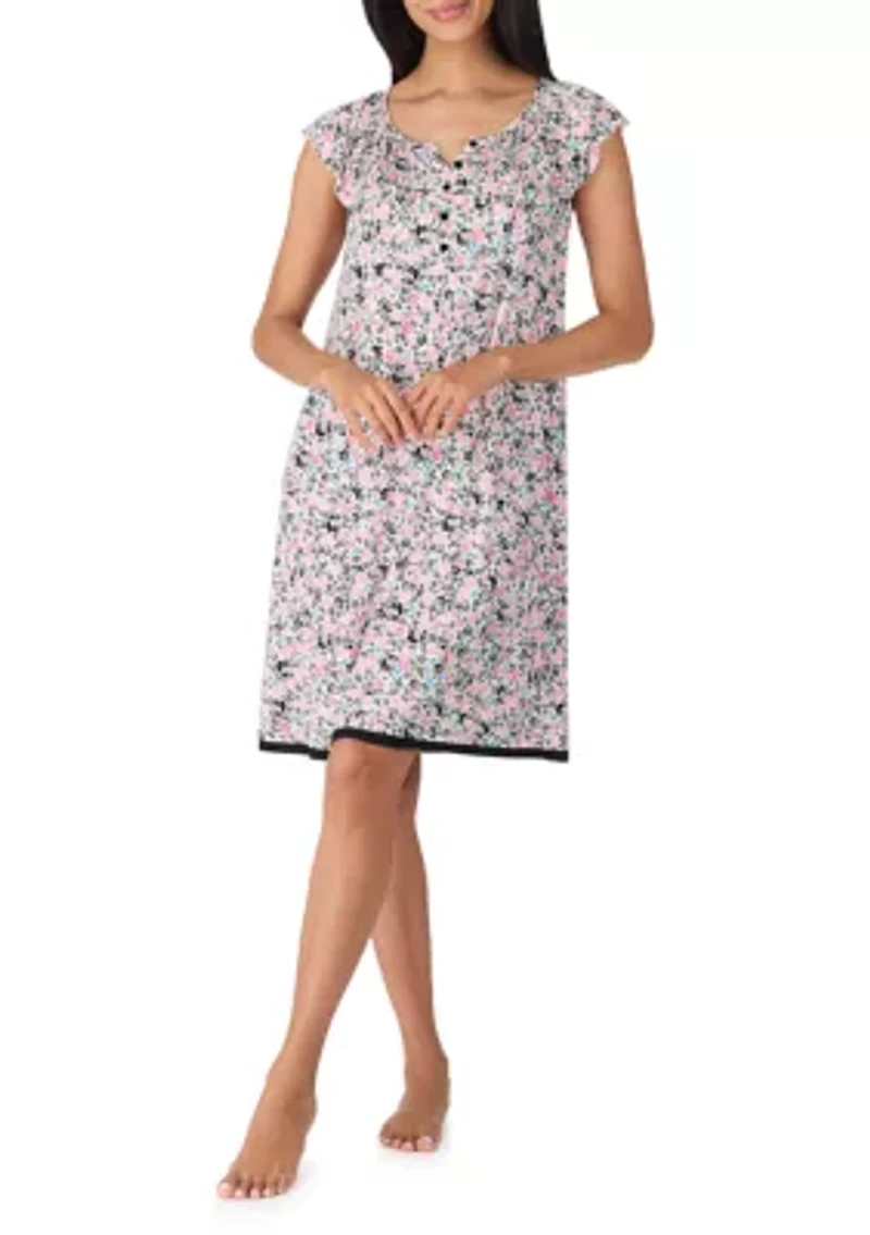 Short Sleeve Printed Chemise