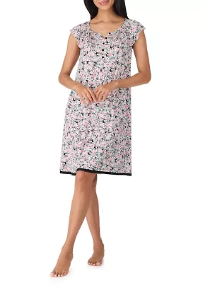 Short Sleeve Printed Chemise