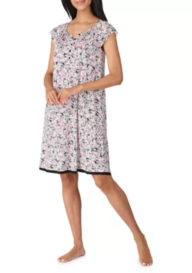 Short Sleeve Printed Chemise