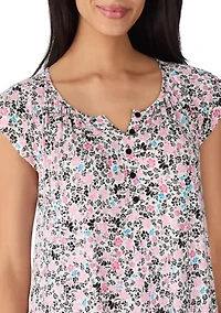 Short Sleeve Printed Chemise