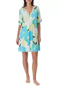 Women's Short Sleeve Tunic Nightgown