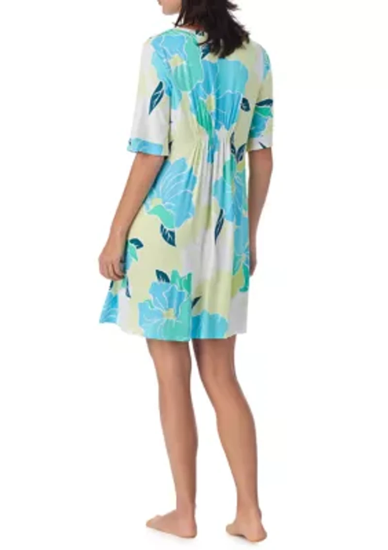 Women's Short Sleeve Tunic Nightgown