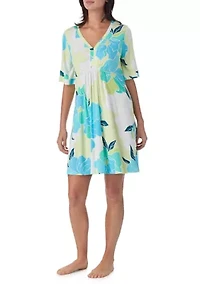 Women's Short Sleeve Tunic Nightgown