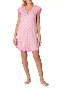 Women's Short Sleeve Chemise Nightgown