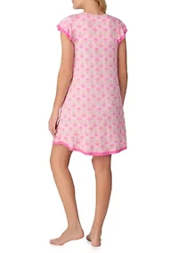 Women's Short Sleeve Chemise Nightgown