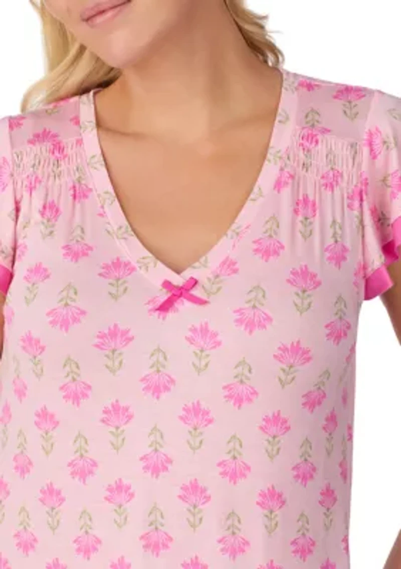 Women's Short Sleeve Chemise Nightgown