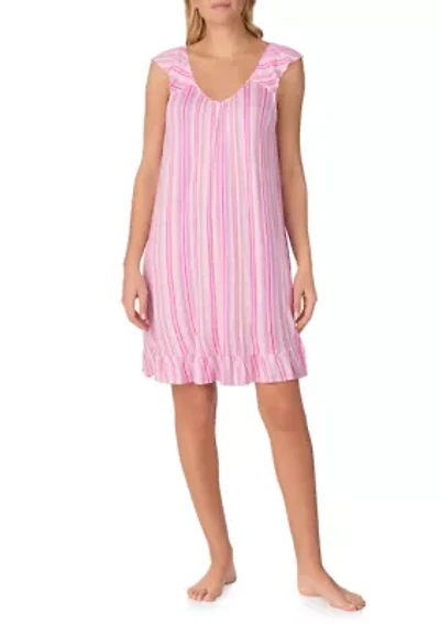 Women's Short Flutter Sleeve Chemise Nightgown