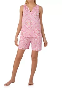 Women's Sleeveless Bermuda Pajama Set