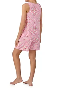 Women's Sleeveless Bermuda Pajama Set