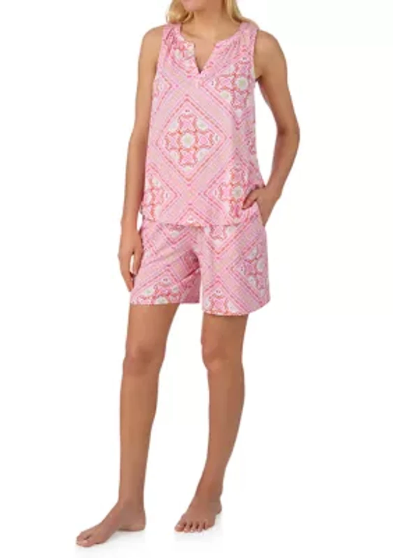 Women's Sleeveless Bermuda Pajama Set
