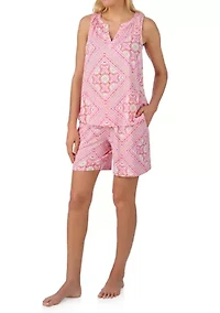 Women's Sleeveless Bermuda Pajama Set