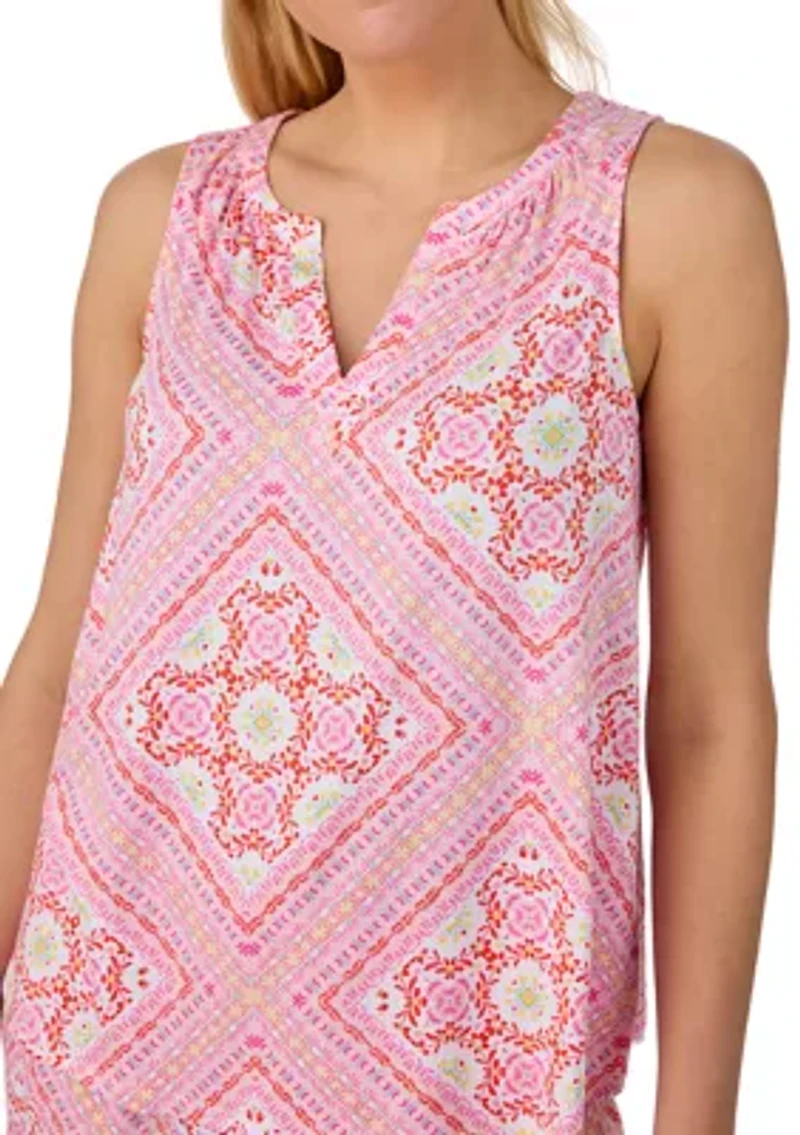 Women's Sleeveless Bermuda Pajama Set