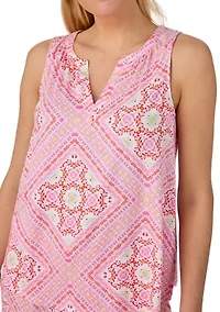 Women's Sleeveless Bermuda Pajama Set