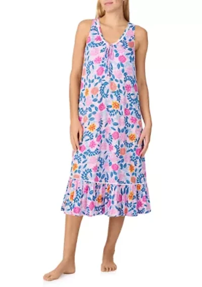 Women's Sleeveless Midi Nightgown