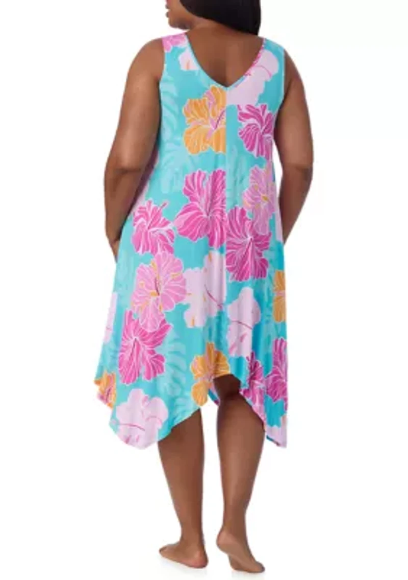 Plus Sleeveless Midi Nightgown