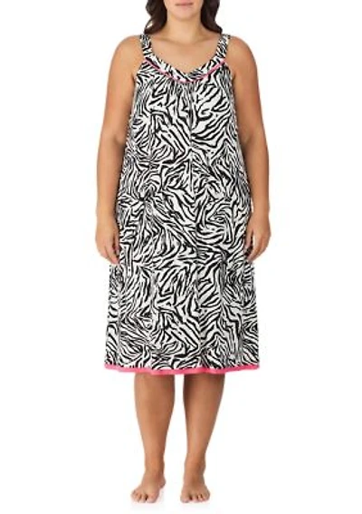 Plus Printed Midi Nightgown