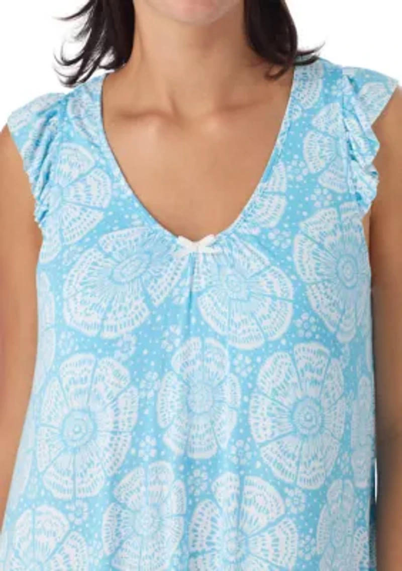 Women's Short Sleeve Midi Nightgown