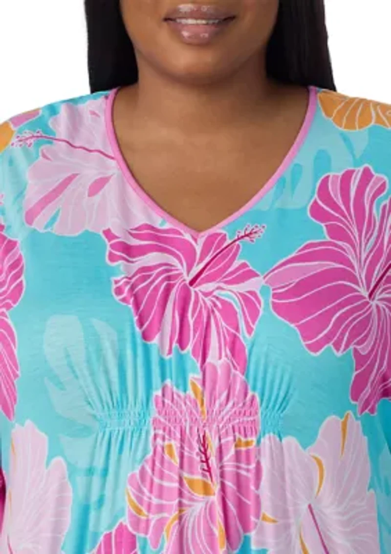 Plus Short Caftan Nightgown