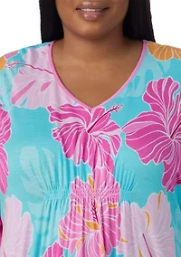 Plus Short Caftan Nightgown