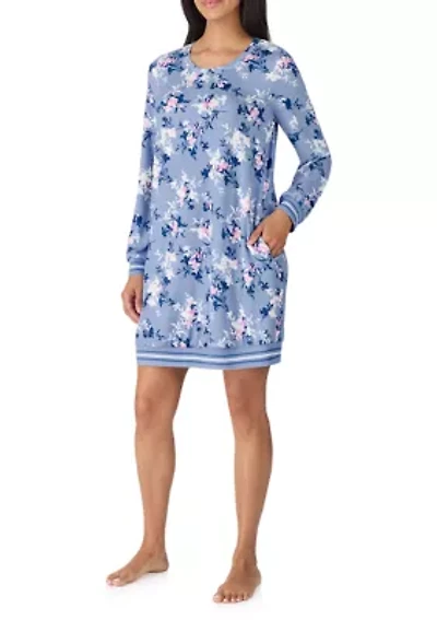 Long Sleeve Printed Sleep Shirt