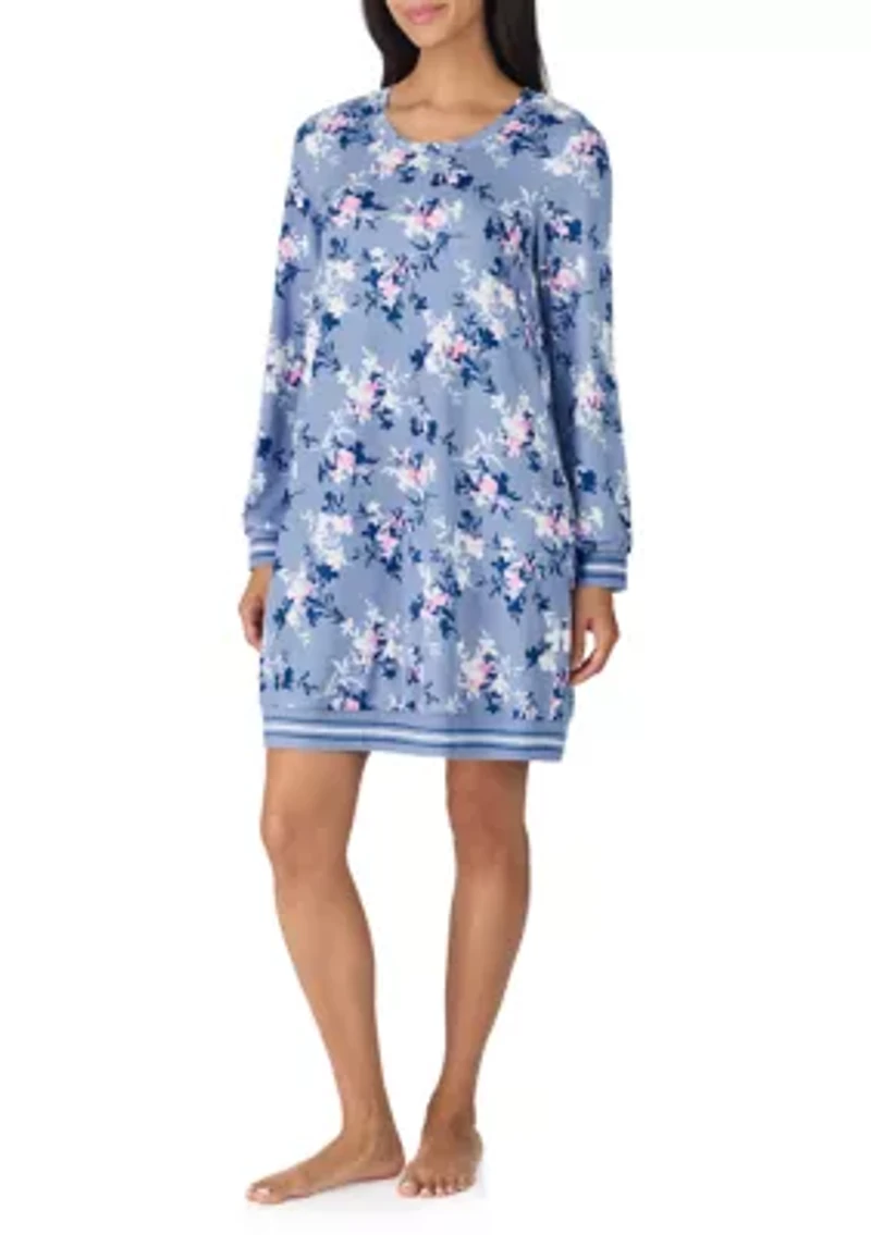 Long Sleeve Printed Sleep Shirt