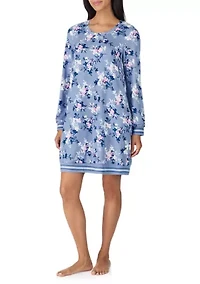 Long Sleeve Printed Sleep Shirt