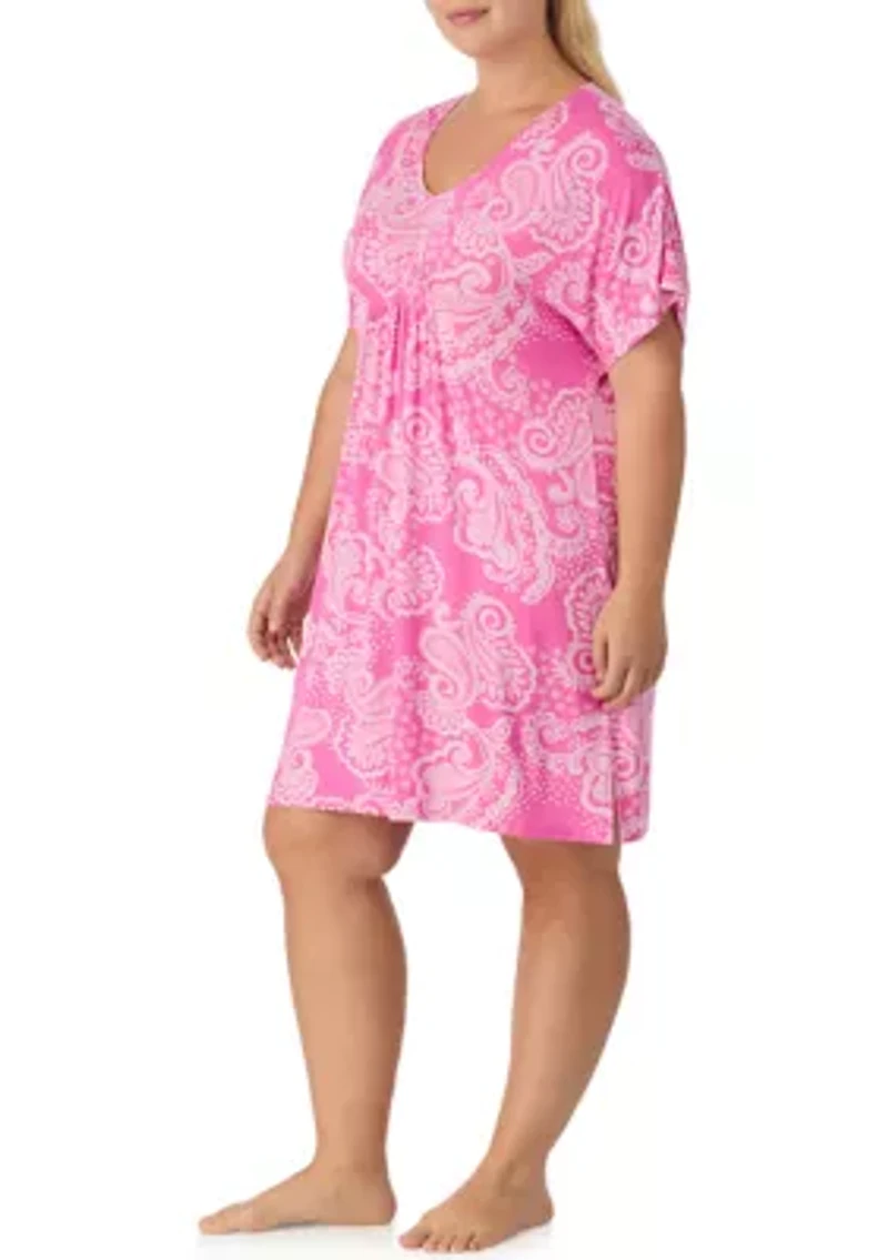 Women's Short Sleeve Tunic Nightgown