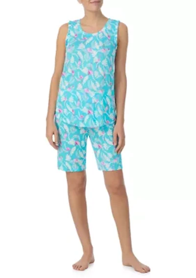 Tank Top and Bermuda Shorts Pajama Set