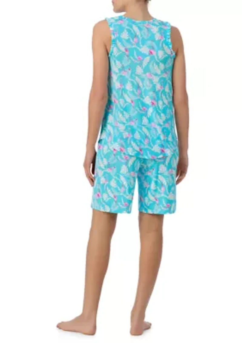 Tank Top and Bermuda Shorts Pajama Set