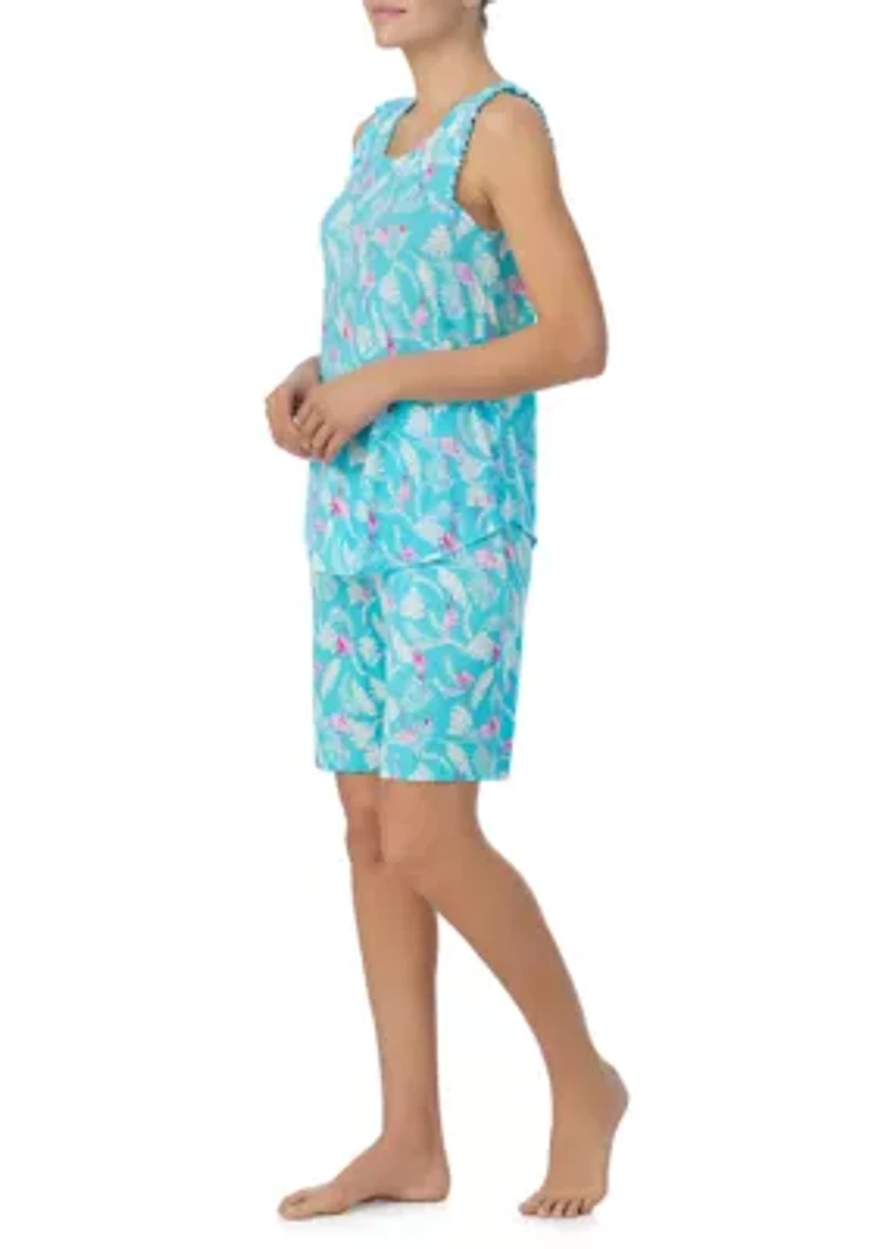 Tank Top and Bermuda Shorts Pajama Set