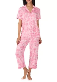Notch Cropped Pajama Set