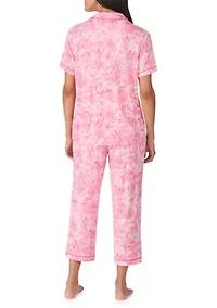 Notch Cropped Pajama Set
