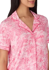 Notch Cropped Pajama Set