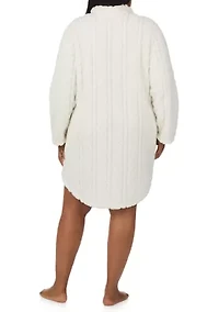 Pus Short Zipper Robe