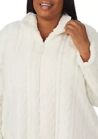 Pus Short Zipper Robe