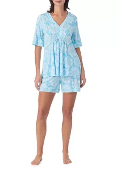 Women's Short Sleeve Top and Shorts Set