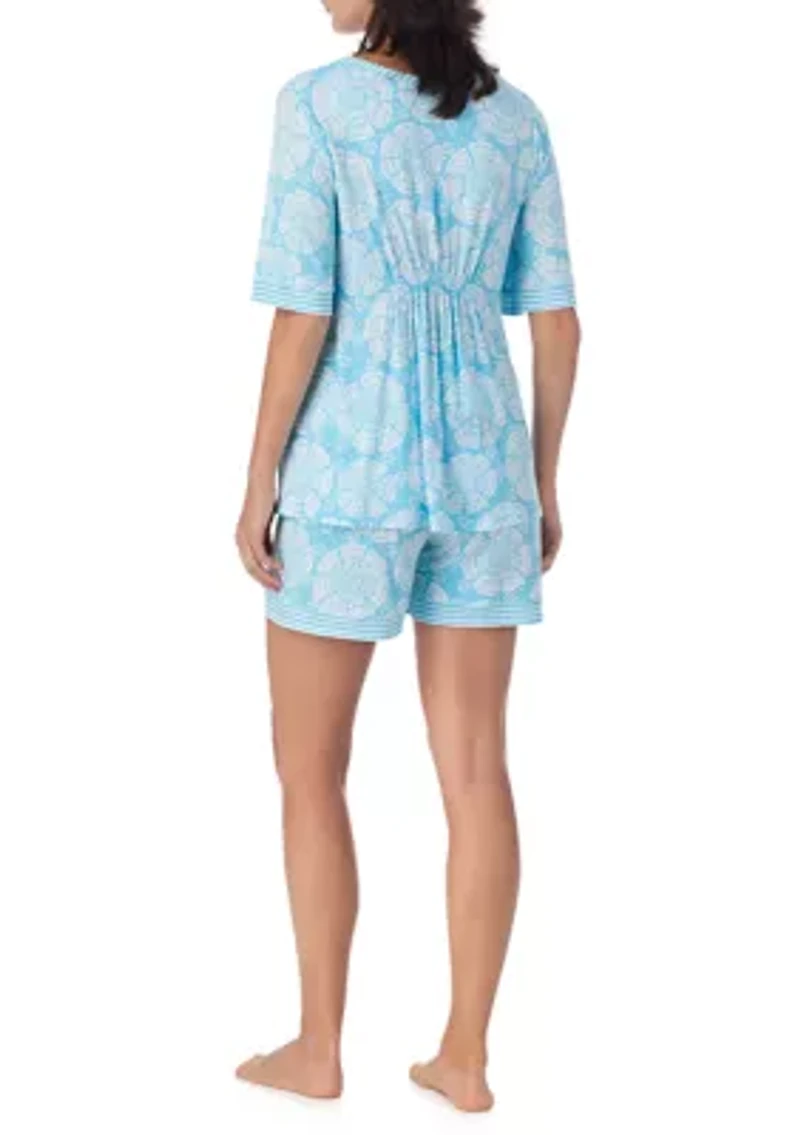 Women's Short Sleeve Top and Shorts Set