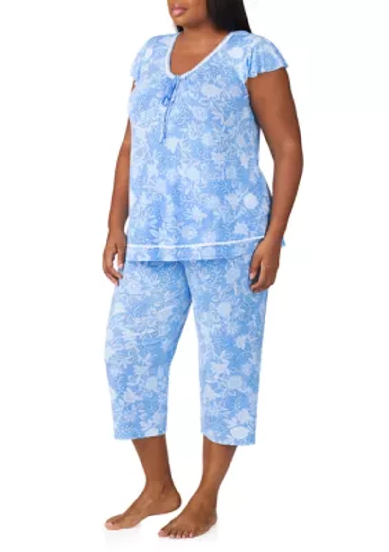 Plus Printed Pajama Set