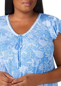 Plus Printed Pajama Set