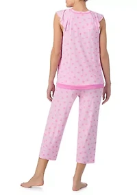 Cropped Printed Pajama Set