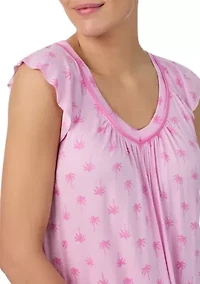 Cropped Printed Pajama Set