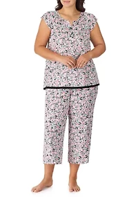 Plus Printed Pajama Set
