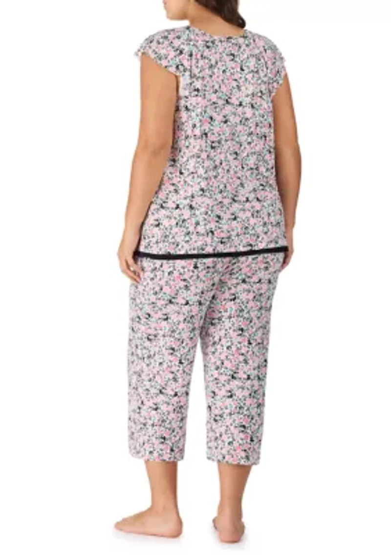 Plus Printed Pajama Set