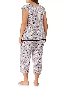 Plus Printed Pajama Set